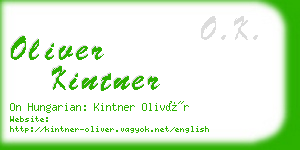 oliver kintner business card